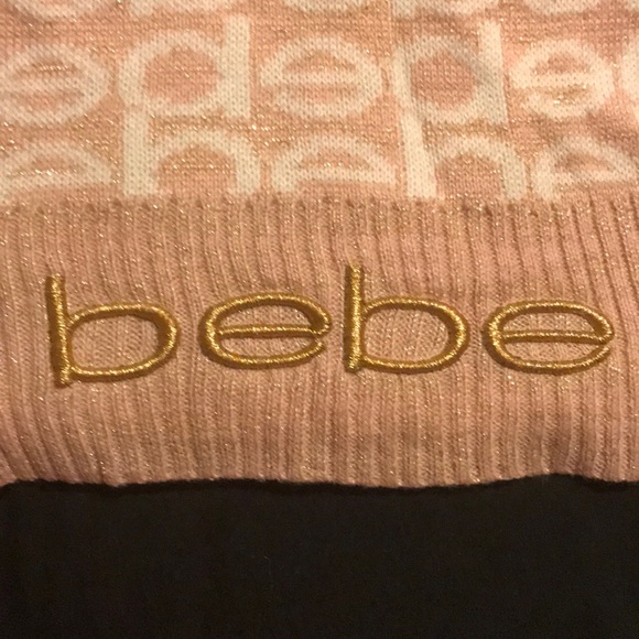 Bebe pink/cream embroidered scarf - Picture 2 of 2